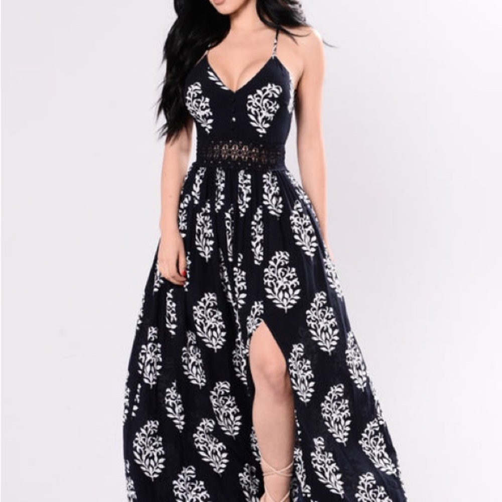 Elegant Black Floral Dress